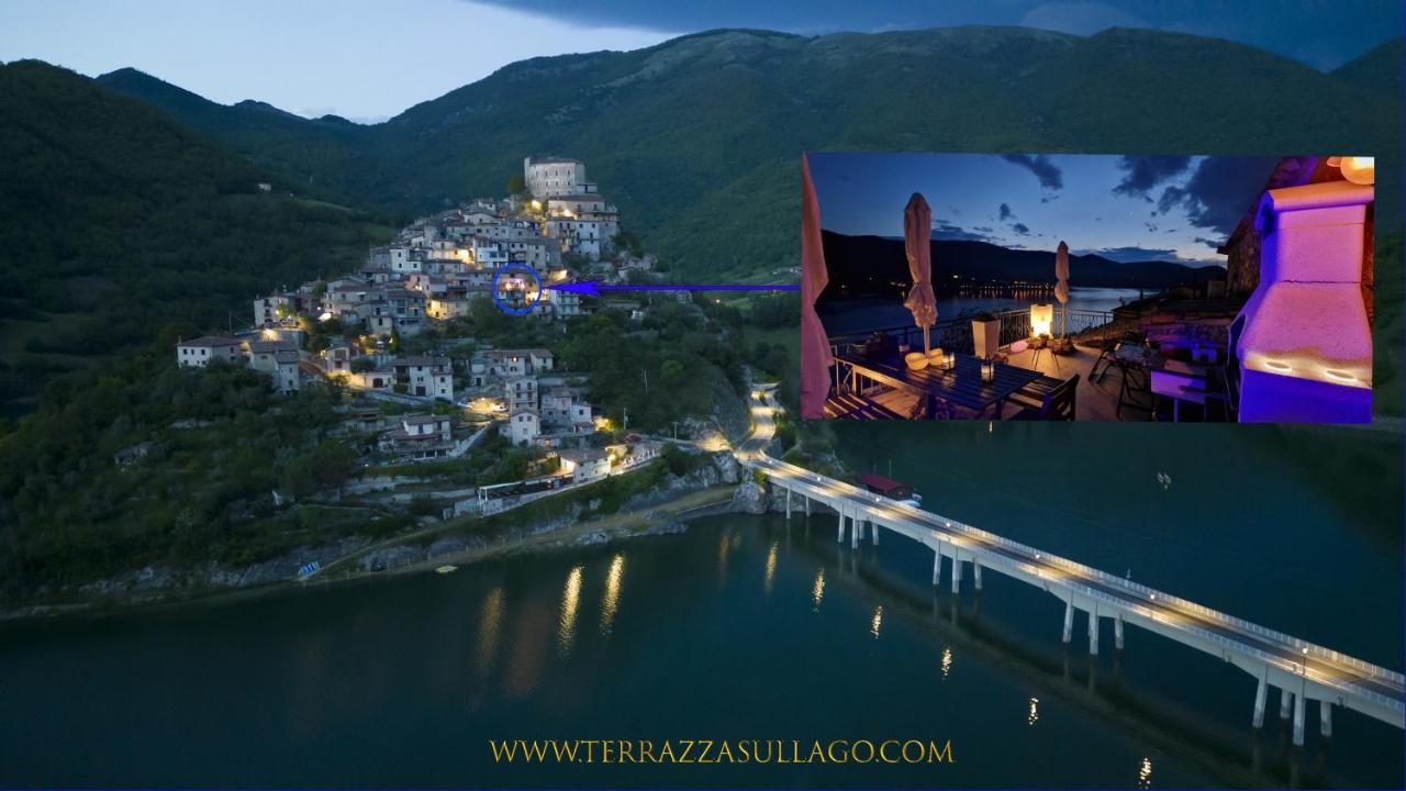 La Terrazza Sul Lago Turano Castel di Tora Eksteriør bilde